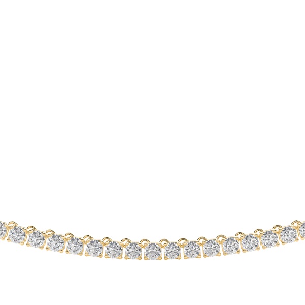 4 Prong Setting Round Diamond Tennis Necklace