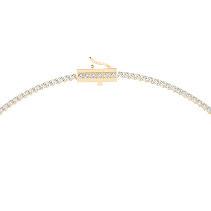 4 Prong Setting Round Diamond Tennis Necklace