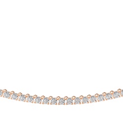 4 Prong Setting Round Diamond Tennis Necklace
