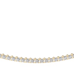4 Prong Setting Round Diamond Tennis Necklace