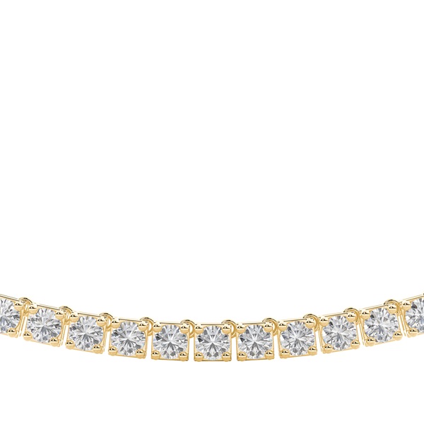 4 Prong Setting Round Diamond Tennis Necklace