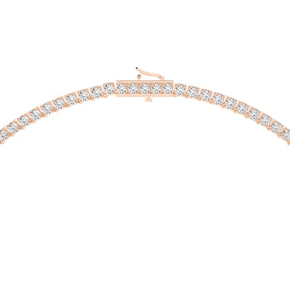 Tennis Halskette mit runden Diamanten in einer 4 Krappenfassung