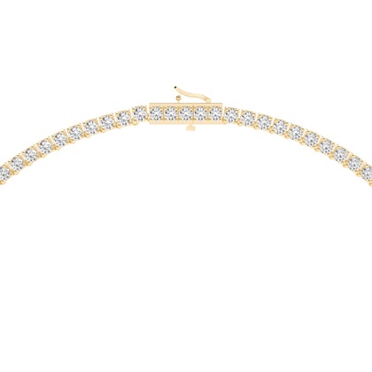 4 Prong Setting Round Diamond Tennis Necklace
