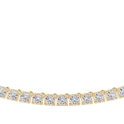 4 Prong Setting Round Diamond Tennis Necklace