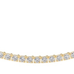 4 Prong Setting Round Diamond Tennis Necklace