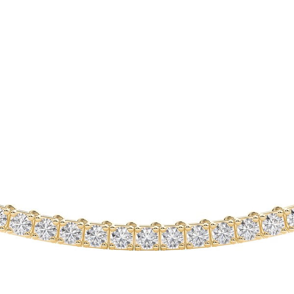 4 Prong Setting Round Diamond Tennis Necklace
