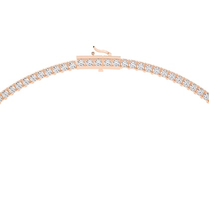 Tennis Halskette mit runden Diamanten in einer 4 Krappenfassung