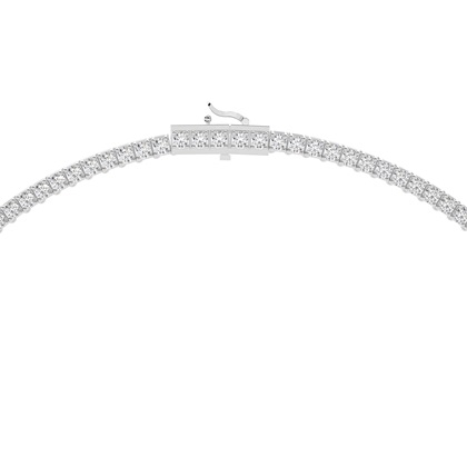 4 Prong Setting Round Diamond Tennis Necklace