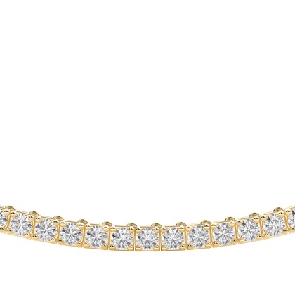 4 Prong Setting Round Diamond Tennis Necklace