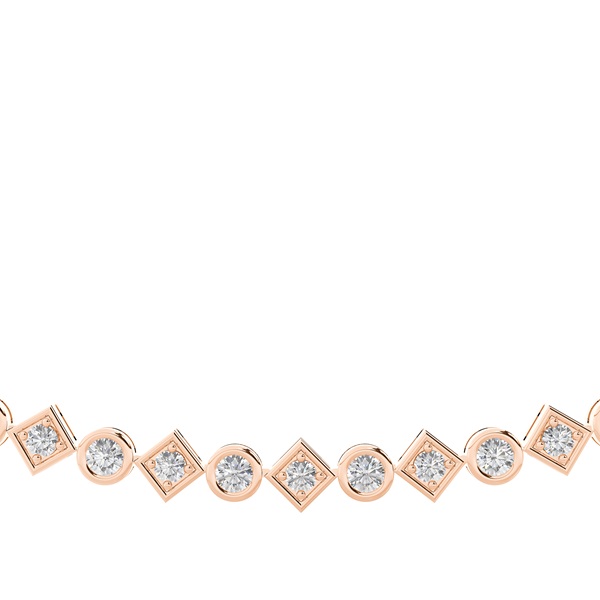 4 Prong Setting Round Diamond Necklace