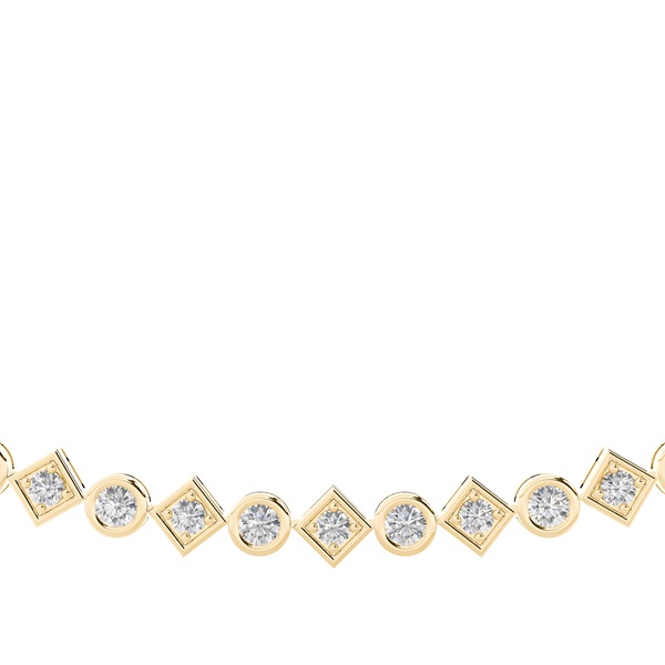 4 Prong Setting Round Diamond Necklace