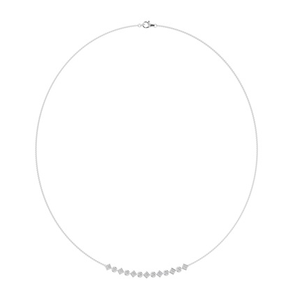 4 Prong Setting Round Diamond Necklace