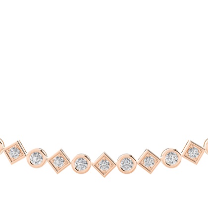 Rose Gold Tennis Diamond Pendants