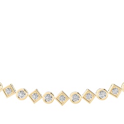 4 Prong Setting Round Diamond Necklace
