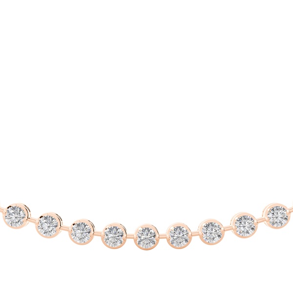 2 Prong Setting Round Diamond Necklace