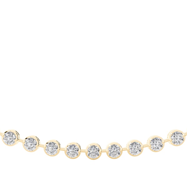 2 Prong Setting Round Diamond Necklace