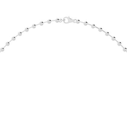 2 Prong Setting Round Diamond Necklace