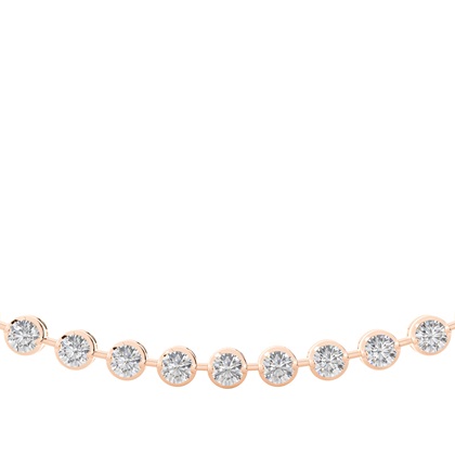 Rose Gold Tennis Diamond Pendants