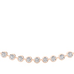 2 Prong Setting Round Diamond Necklace