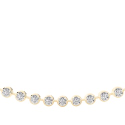 2 Prong Setting Round Diamond Necklace