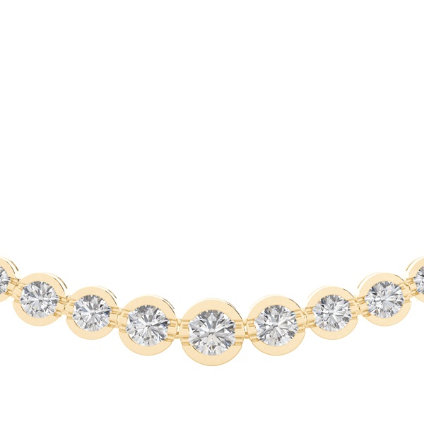 2 Prong Setting Round Diamond Necklace