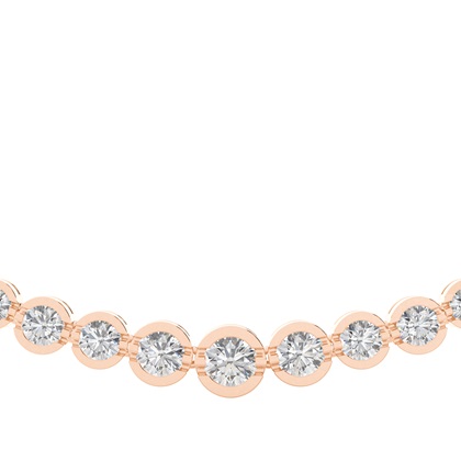 Rose Gold Tennis Diamond Pendants
