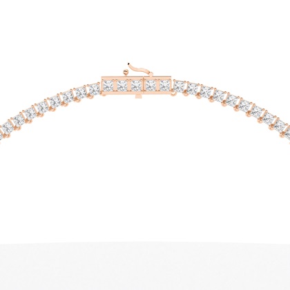 Tennis Halskette mit runden Diamanten in einer 4 Krappenfassung