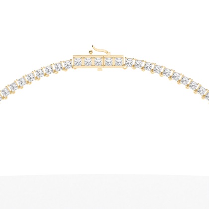 Tennis Halskette mit runden Diamanten in einer 4 Krappenfassung