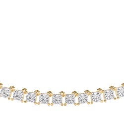 4 Prong Setting Princess Diamond Tennis Necklace
