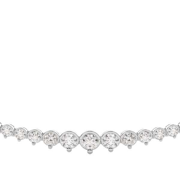 Prong Setting Round Diamond Tennis Necklace