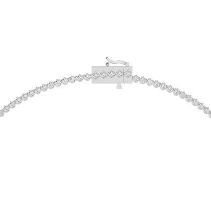 Prong Setting Round Diamond Tennis Necklace