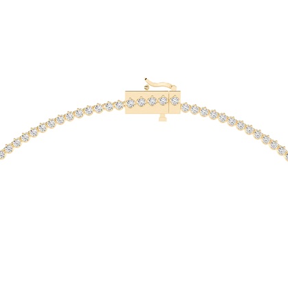 Prong Setting Round Diamond Tennis Necklace