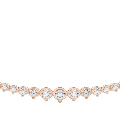 Rose Gold Tennis Diamond Pendants