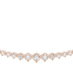 Prong Setting Round Diamond Tennis Necklace