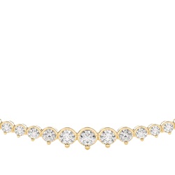 Prong Setting Round Diamond Tennis Necklace