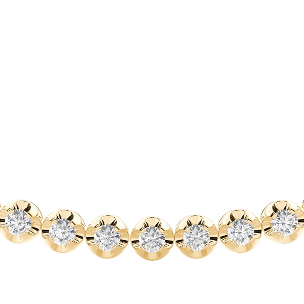 4 Prong Setting Round Diamond Tennis Necklace