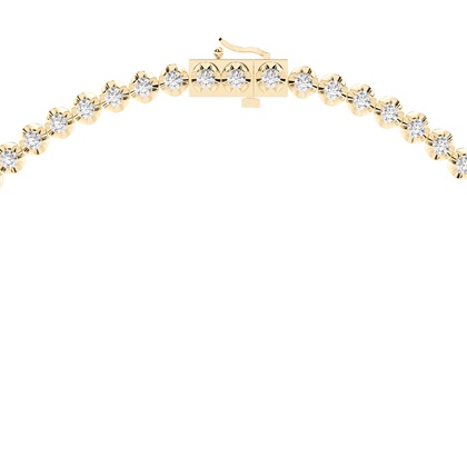 Runde Diamant-Tennishalskette in einer 4-Krappen-Fassung