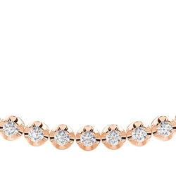 4 Prong Setting Round Diamond Tennis Necklace