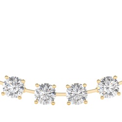 4 Prong Setting Round Diamond Tennis Necklace