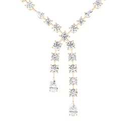 Prong Setting Round Diamond Tennis Necklace