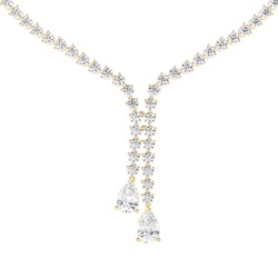 3 Prong Setting Tennis Necklace
