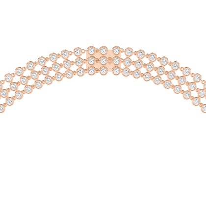 Runde Diamant-Tennishalskette in einer 4-Krappen-Fassung