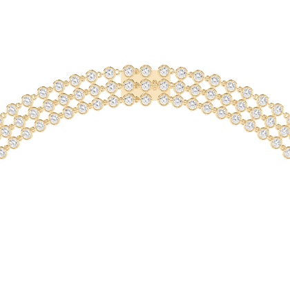 Runde Diamant-Tennishalskette in einer 4-Krappen-Fassung