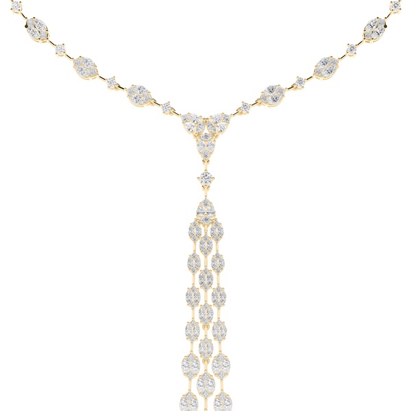 Tennis-Halskette in Krappenfassung