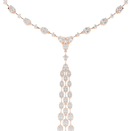 Rose Gold Tennis Diamond Pendants