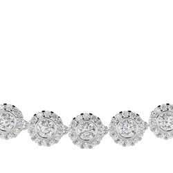 Full Bezel Setting Round Diamond Tennis Necklace