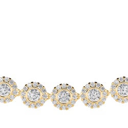 Full Bezel Setting Round Diamond Tennis Necklace
