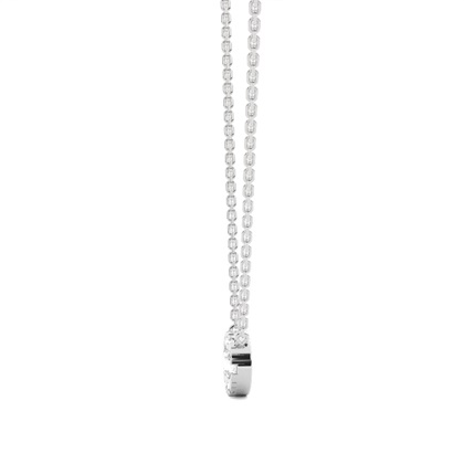 Micro Prong Setting Diamond Cluster Necklace