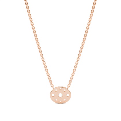 Diamantcluster Halskette mit Mikrozinkenfassung