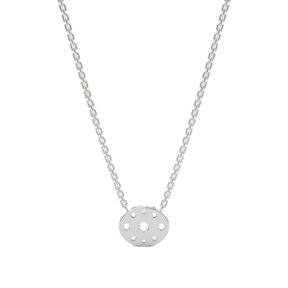 Diamantcluster Halskette mit Mikrozinkenfassung